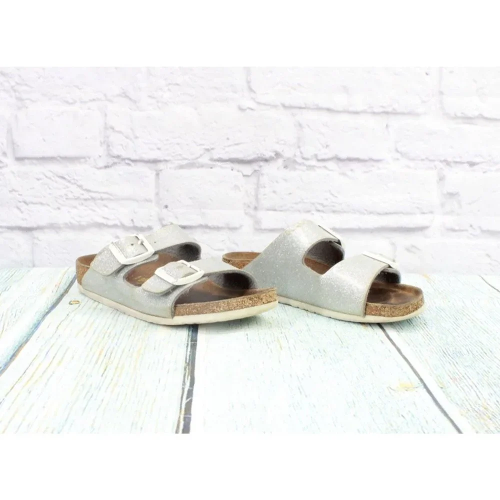 *Birkenstock Arizona Gray Nubuck 2 Strap Buckle Sandals Shoes Size EU 32 - Picture 3 of 10